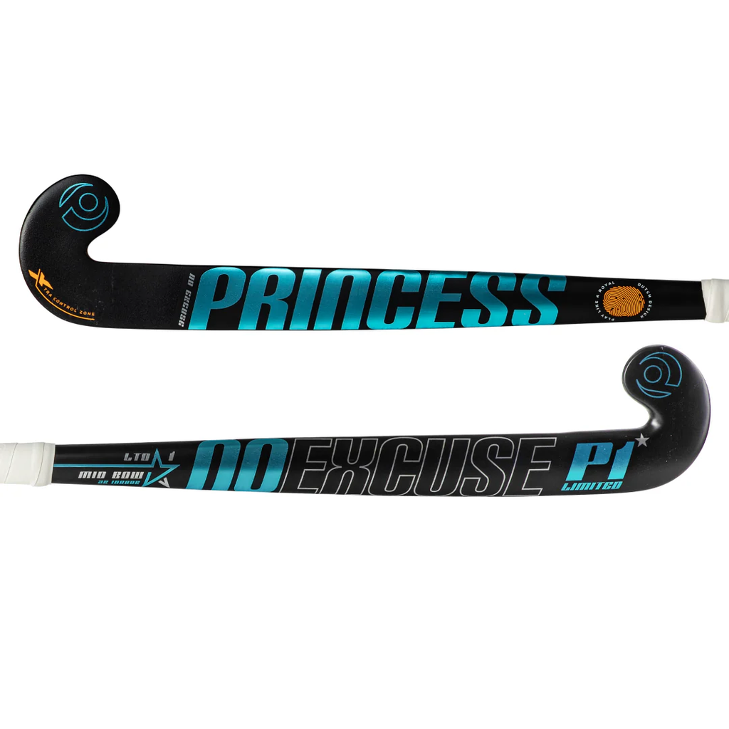 Princess No Excuse LTD P1 Junior Indoor Hockey Stick - Black/Aqua