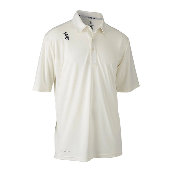 Kookaburra Pro Active Short Sleeve Cricket Shirt - White