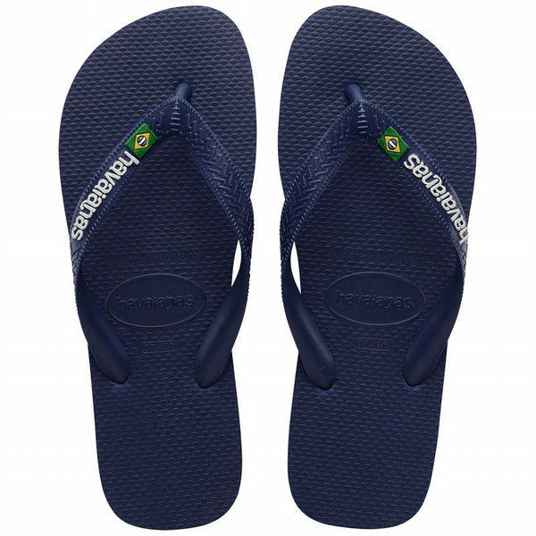 Havaianas Brazil Logo Navy Blue Slip Slops