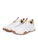 Teuton ST2 Unisex Indoor Court Shoes - White/Khaki