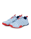 Teuton ST2 Unisex Indoor Court Shoes - Light Blue/Red
