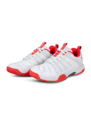 Teuton ST2 Unisex Indoor Court Shoes - Light Grey/Red