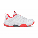 Teuton ST2 Unisex Indoor Court Shoes - Light Grey/Red