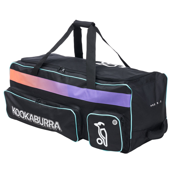 Kookaburra Pro 3.0 Wheelie Cricket Bag (Black/Aqua)