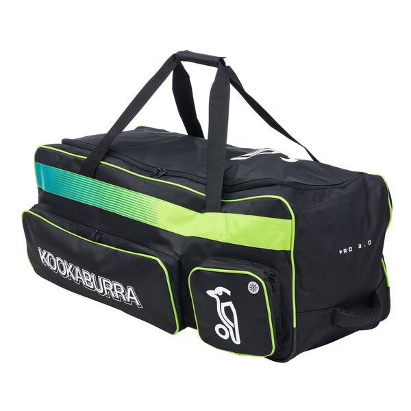 Kookaburra Pro 3.0 Wheelie Cricket Bag (Black/Lime)