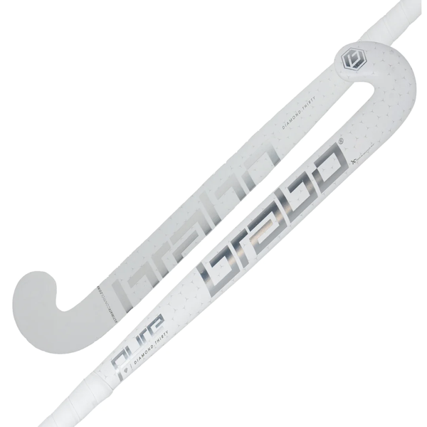 Brabo Pure Diamond 20 Classic Curve Hockey Stick 2024 - White/Silver