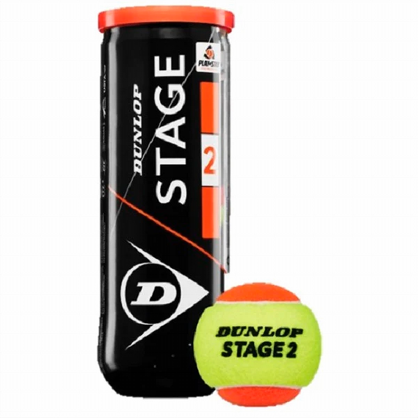 Dunlop Stage 2 Orange Dot Tennis Balls - 3 Ball Can