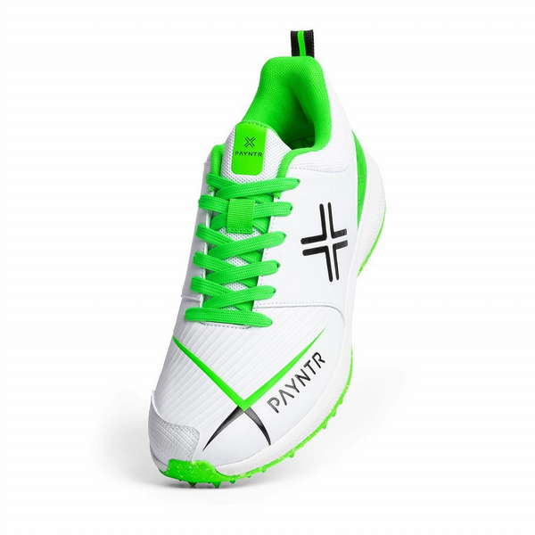 Payntr V-Rubber Cricket Shoes - White/Green