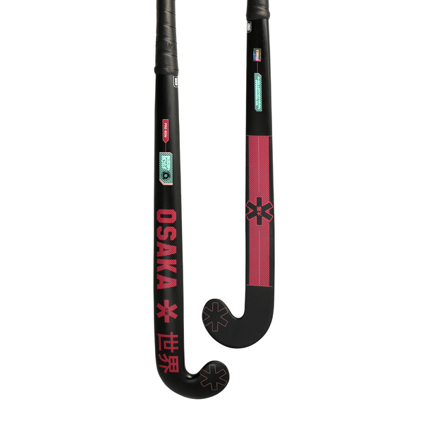 Osaka Vision GF  Pro Bow Indoor Hockey Stick 2024 - Black/Red